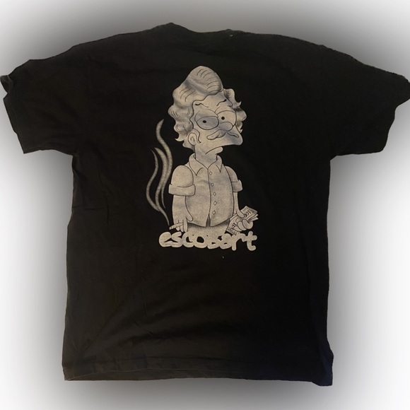 Vintage bootleg Bart PABLO ESCOBART black shirt - Picture 2 of 3